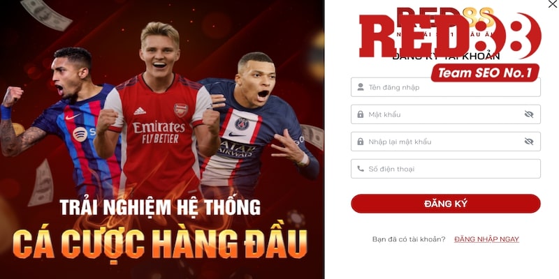 Hình ảnh biểu mẫu đăng ký Red88